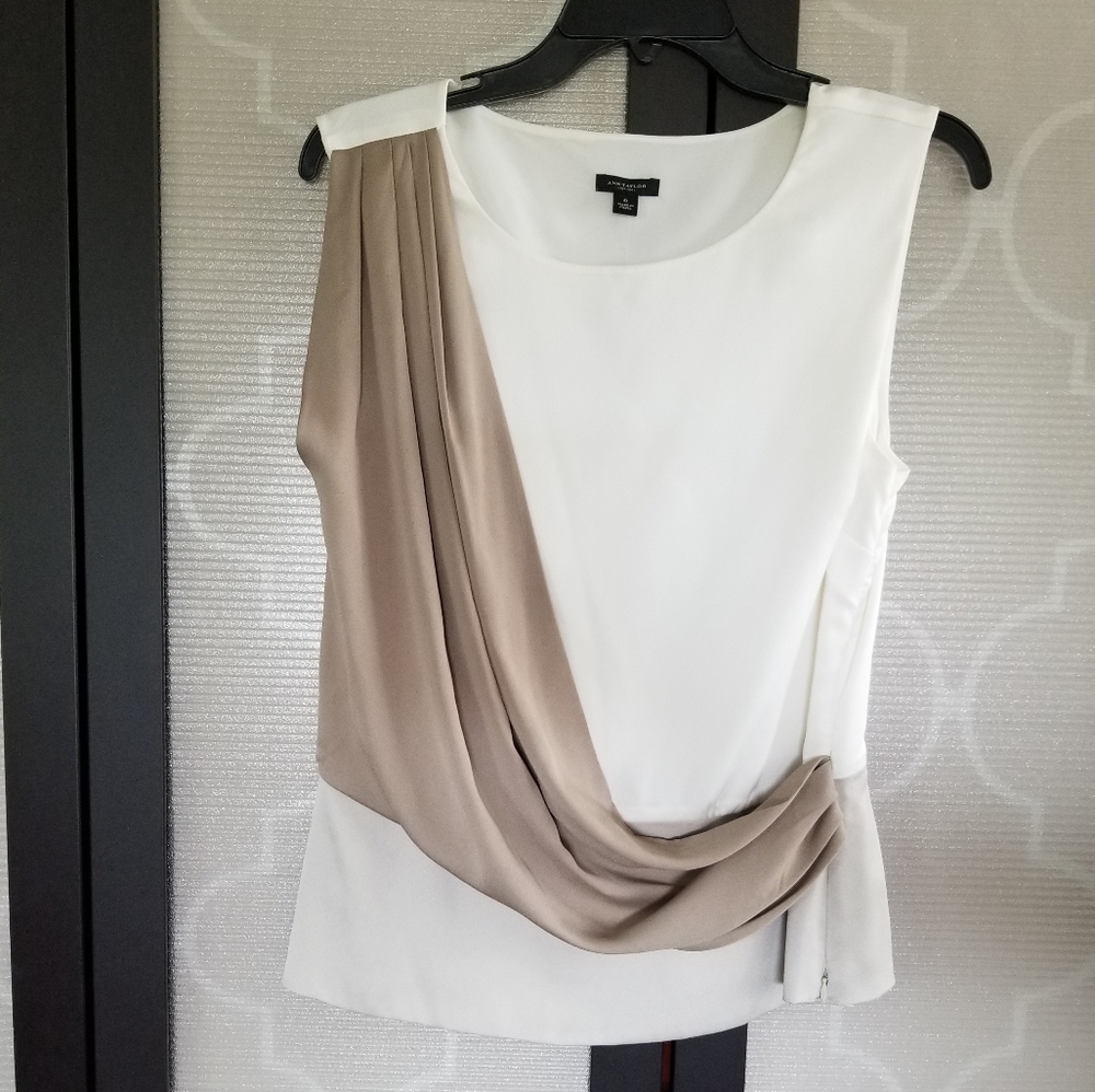 Ann Taylor Silky top blouse work/career women top